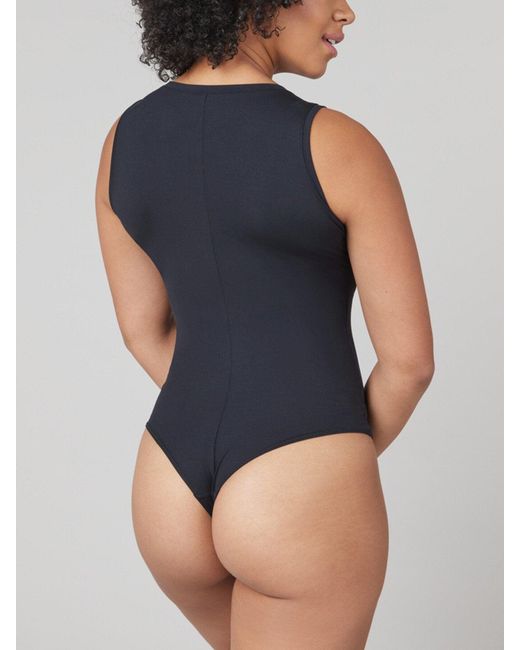 Spanx Black Women's V Neck Bodysuit