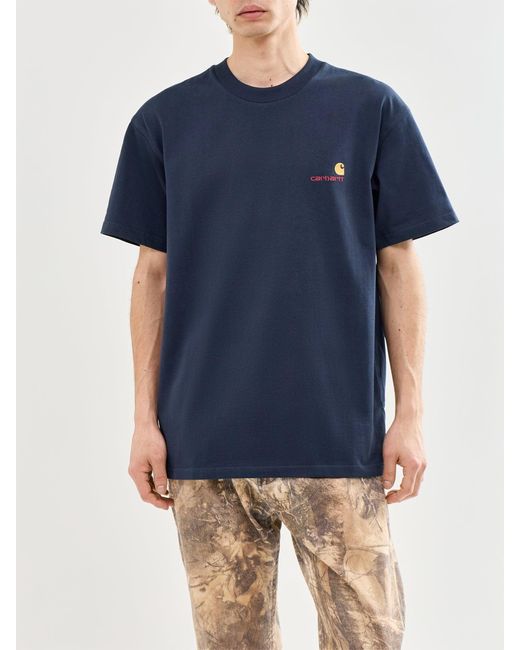 Carhartt Blue American Script T-Shirt for men