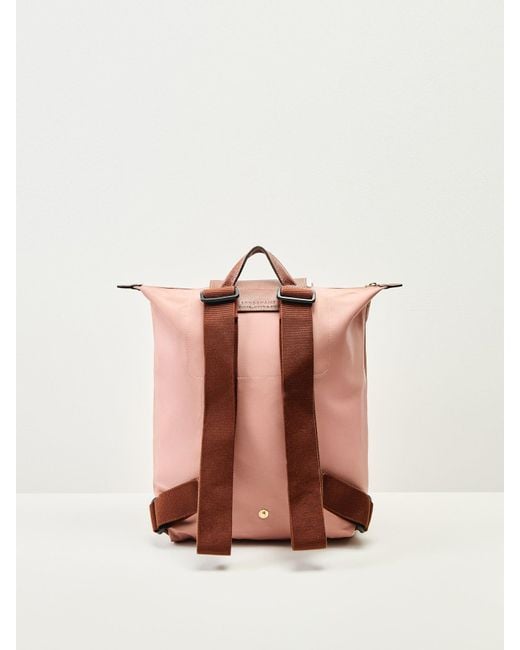 Longchamp Pink Le Pliage Original Medium Backpack Recycle