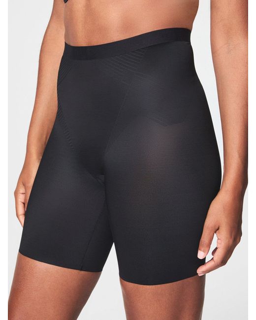 Spanx Black Women's Thinstincts 2.0 Mid Thigh Short