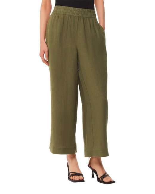 Whistles Green Women's Linen Pocket Trouser