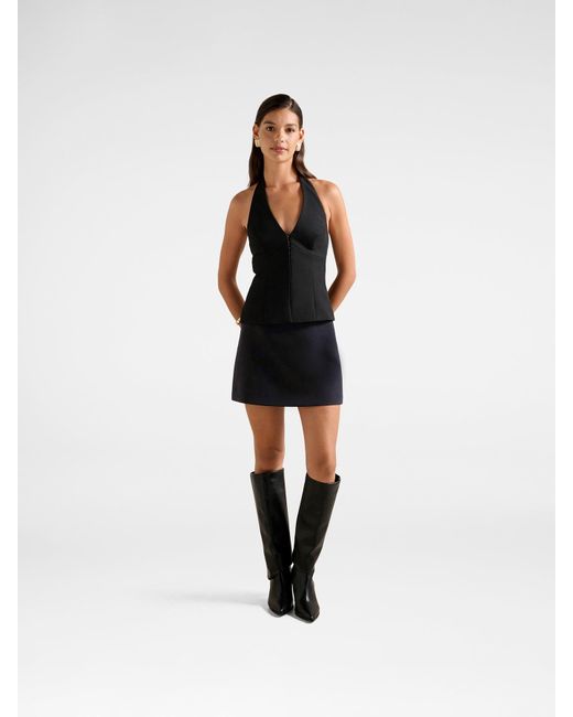 Forever New Black Azura A-Line Mini Skirt