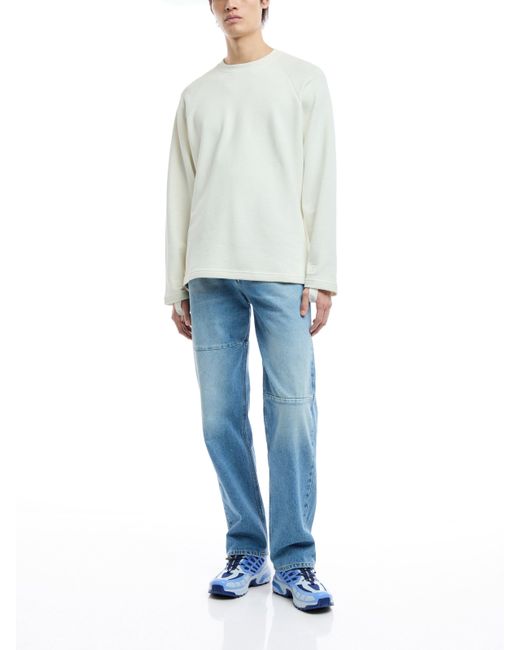 Helmut Lang White Men's Cotton Fleece Sweatshirt for men