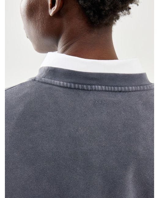 Anine Bing Blue Spencer Eagle Sweatshirt