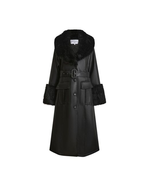 James Lakeland Black Faux Leather Coat