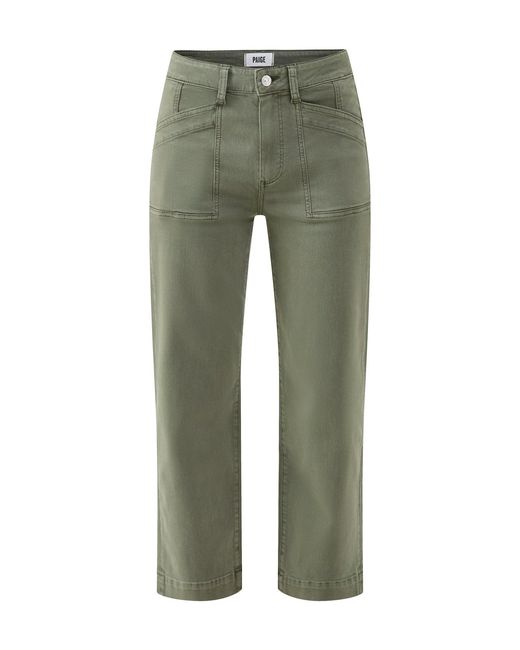PAIGE Green Quincy Ankle Jeans