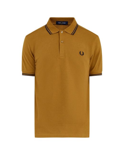 Fred Perry Yellow Twin Tipped Polo Shirt for men