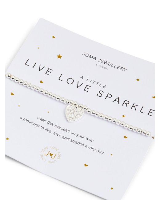 Joma Jewellery White A Little Live Love Sparkle