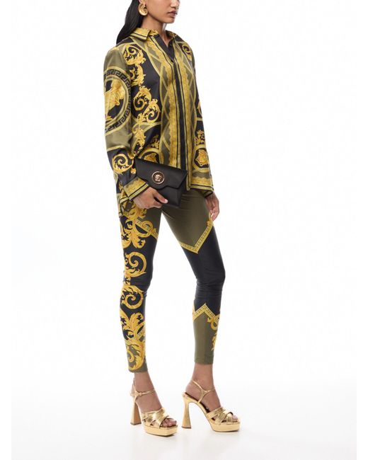 Versace Women's Lycra Baroque Coupe Des Dieux Print leggings