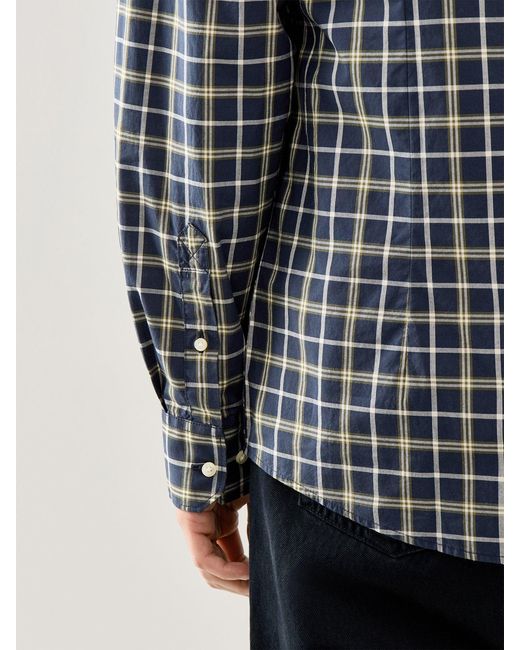 Barbour Blue Bramham Checked Tailored Shirt for men