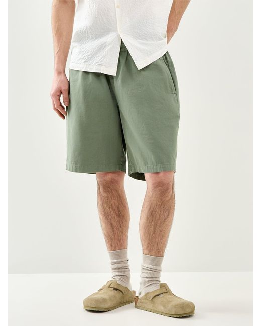 Universal Works Green Simple Shorts for men