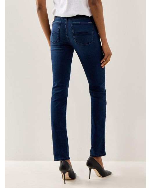 7 For All Mankind Blue Kimmie Straight Jeans