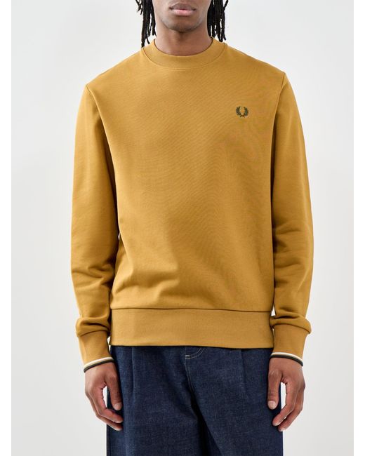 Fred Perry Natural Crew Neck Sweatshirt for men