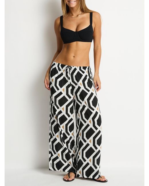 Sea Level White Surf Beach Trousers Pattern