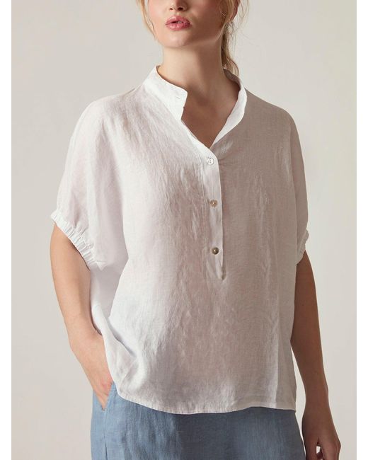 James Lakeland White Relaxed Fit Blouse