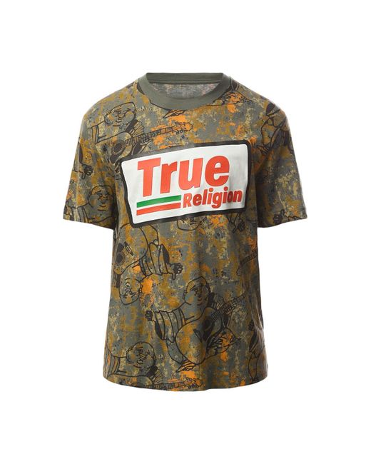 True Religion Green Hunting Camo Tee for men