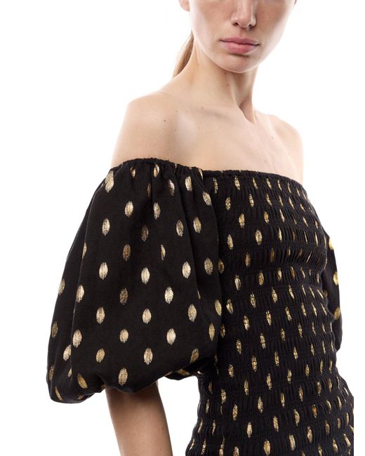 knee length dresses for ladies Never Fully Dressed Black Jojo Dress with Gold Fleck main image 1