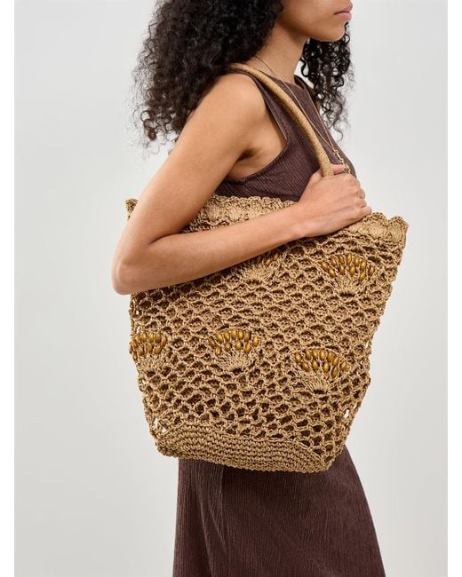 Pieces White Kalanja Shopper Beach Bag