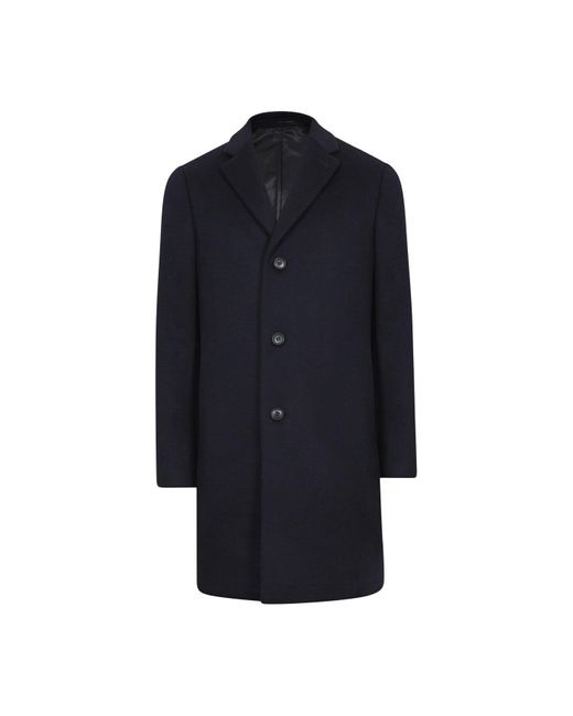 Reiss Blue Gable Single Breasted Overcoat for men