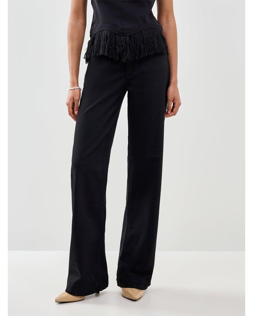 PAIGE Blue Leenah Wide Leg Trousers Jeans