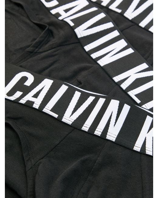 Calvin Klein Black Three Pack Boxer Briefs for men