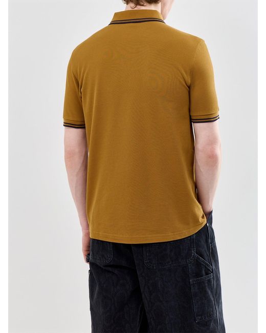 Fred Perry Yellow Twin Tipped Polo Shirt for men
