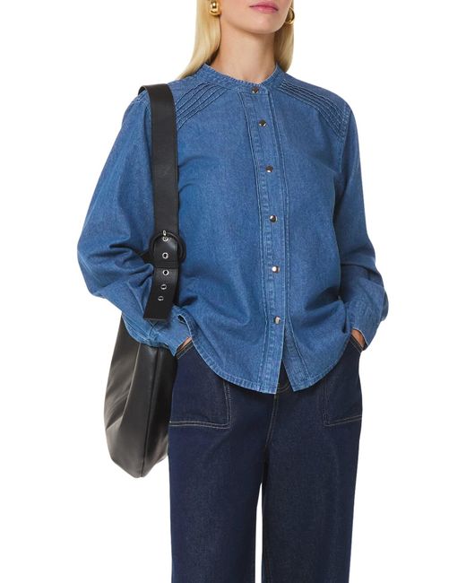 Whistles Blue Women's Pintuck Detail Denim Shirt