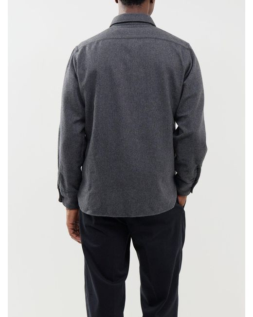 Hartford Gray Percey Washable Mix Overshirt for men