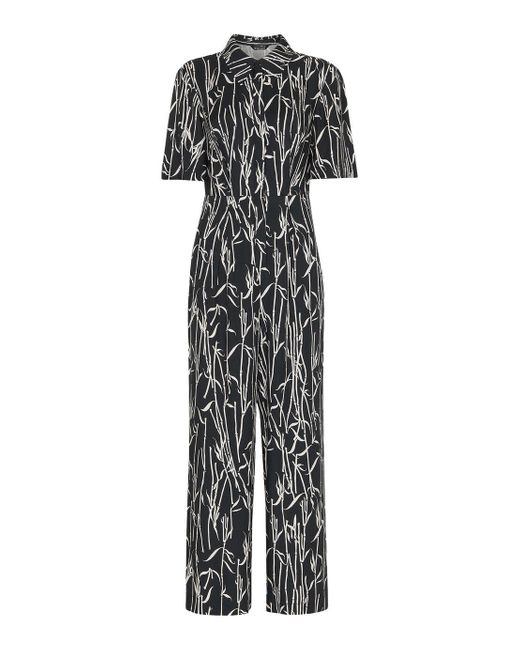 Whistles Black Bamboo Shoots Edina Jumpsuit