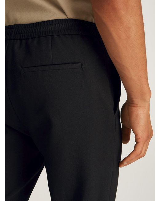 Calvin Klein Black Stretch Dress Trousers for men