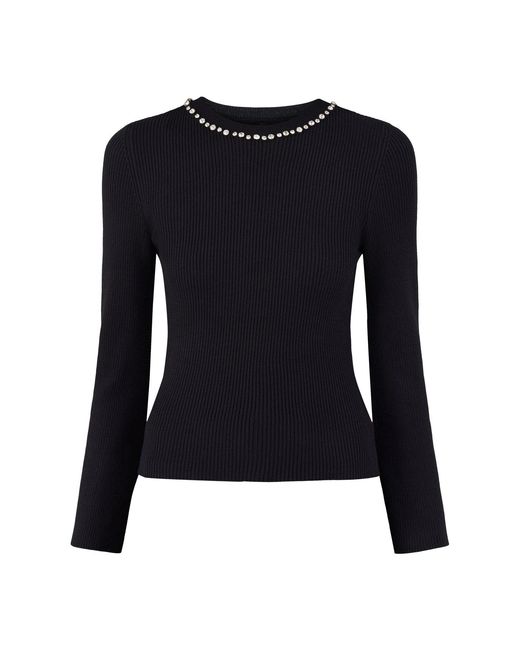 ONLY Black Natascha Bling Crew Neck Jumper