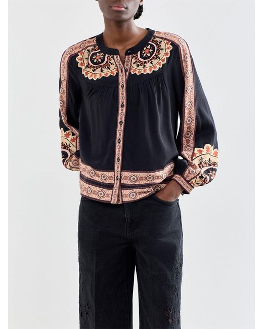 Ba&sh Blue Valda Printed Blouse Multi