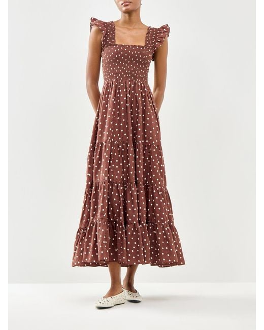 Rixo Red Kendall Midi Dress