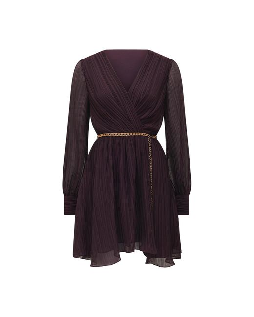 Forever New Purple Women's Genevieve Crinkle Mini Dress