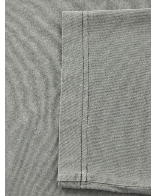 SELECTED Gray Boxy Crew Neck T-Shirt for men