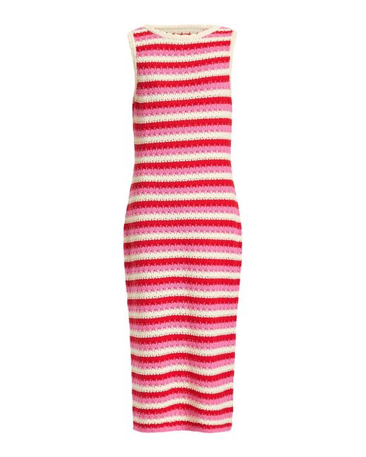 Kitri Red Women's Bunty Stripe Knit Dress