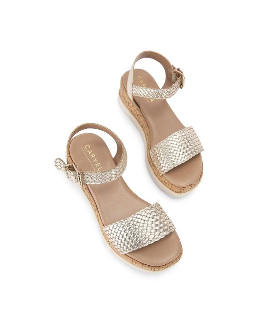 Carvela Kurt Geiger White Serenita Weave Sandal