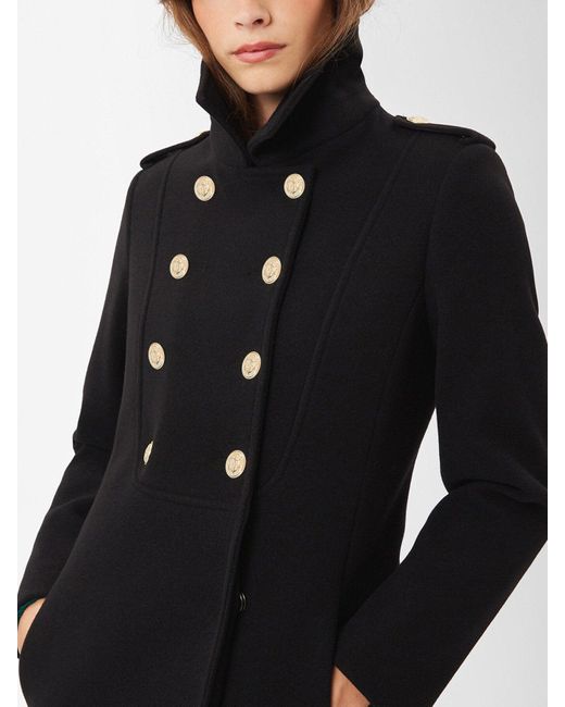 James Lakeland Black Long Military Coat