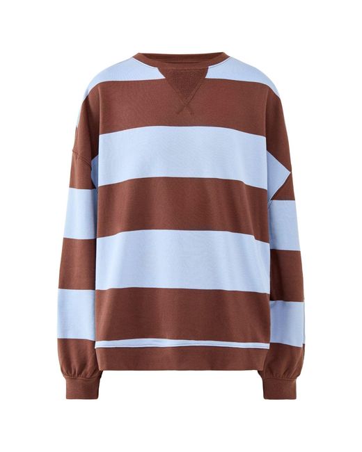 Free People Multicolor Classic Stripe Crew Sweatshirt