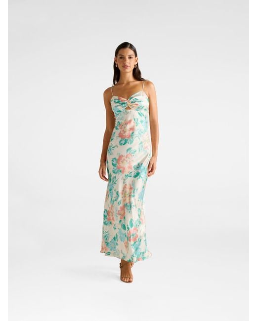 Forever New Blue Leslie Bustier Slip Dress