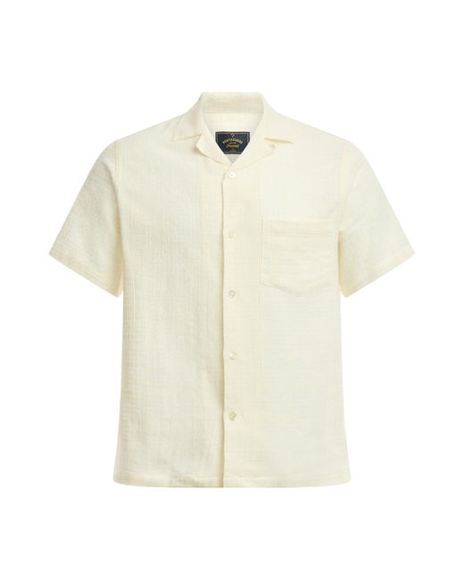 Portuguese Flannel White Men's Grain Cotton Short Sleeve Shirt for men