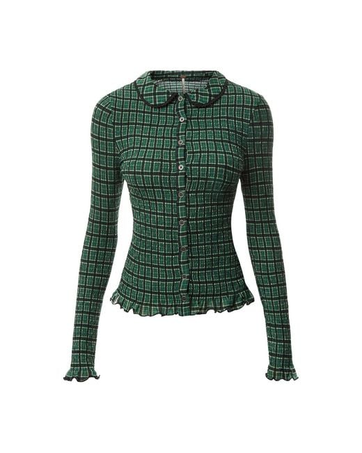 Free People Green Women's Fp Caught A Feeling Cardi