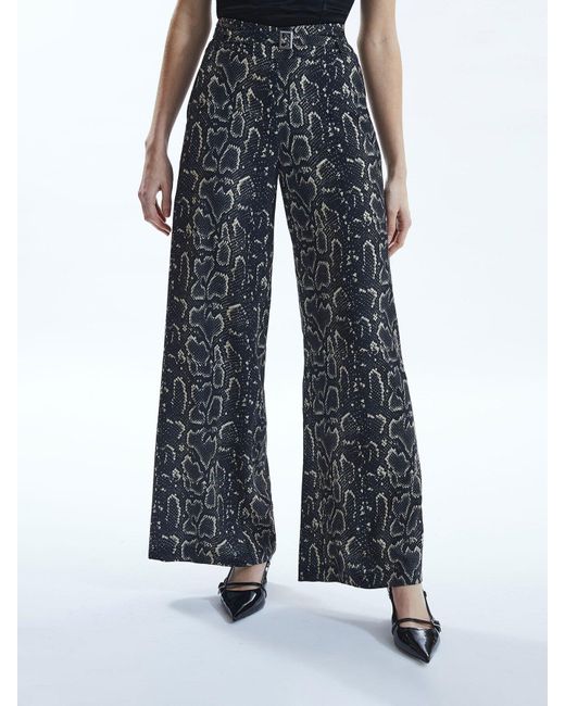 James Lakeland Gray Python Print Trousers