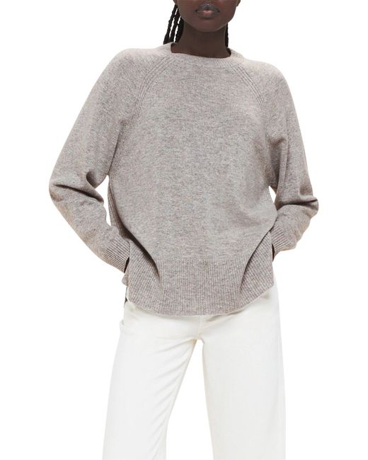 Whistles Gray Women's Ultimate Cashmere Crew Neck