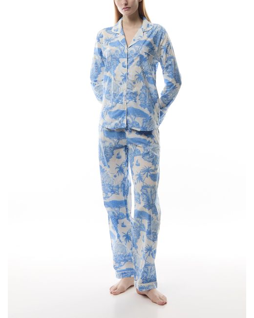 Desmond & Dempsey Blue Loxodonta Long Set