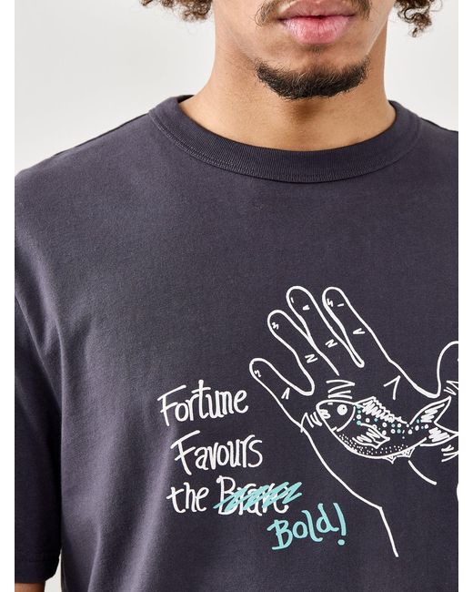 Barbour Blue Paul Smith Loves Fortune Graphic T-Shirt for men