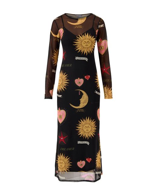 Never Fully Dressed Black Mystical Mesh Dress