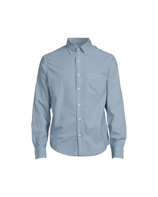 Gant Blue Men's Sunfaded Archive Oxford Shirt for men