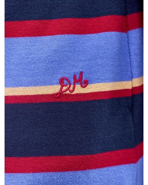Damson Madder Blue Ali Stripe T-Shirt, Cotton