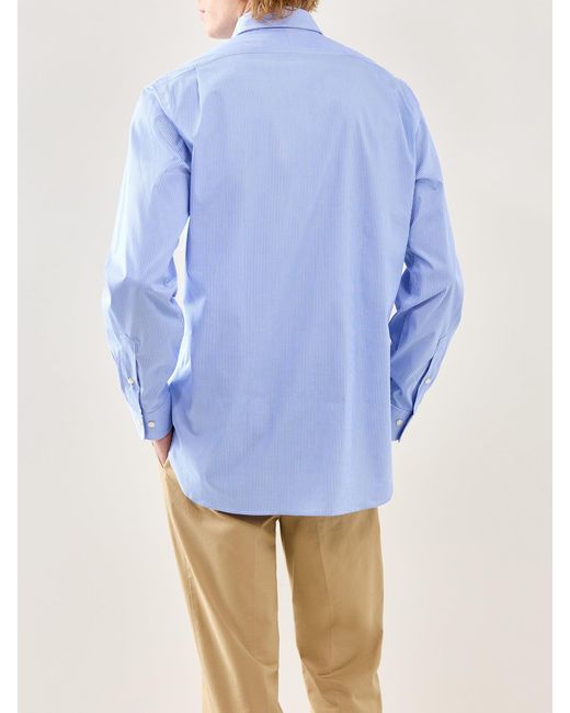 Polo Ralph Lauren Blue Custom Fit Multi Stripe Dress Shirt Sky for men